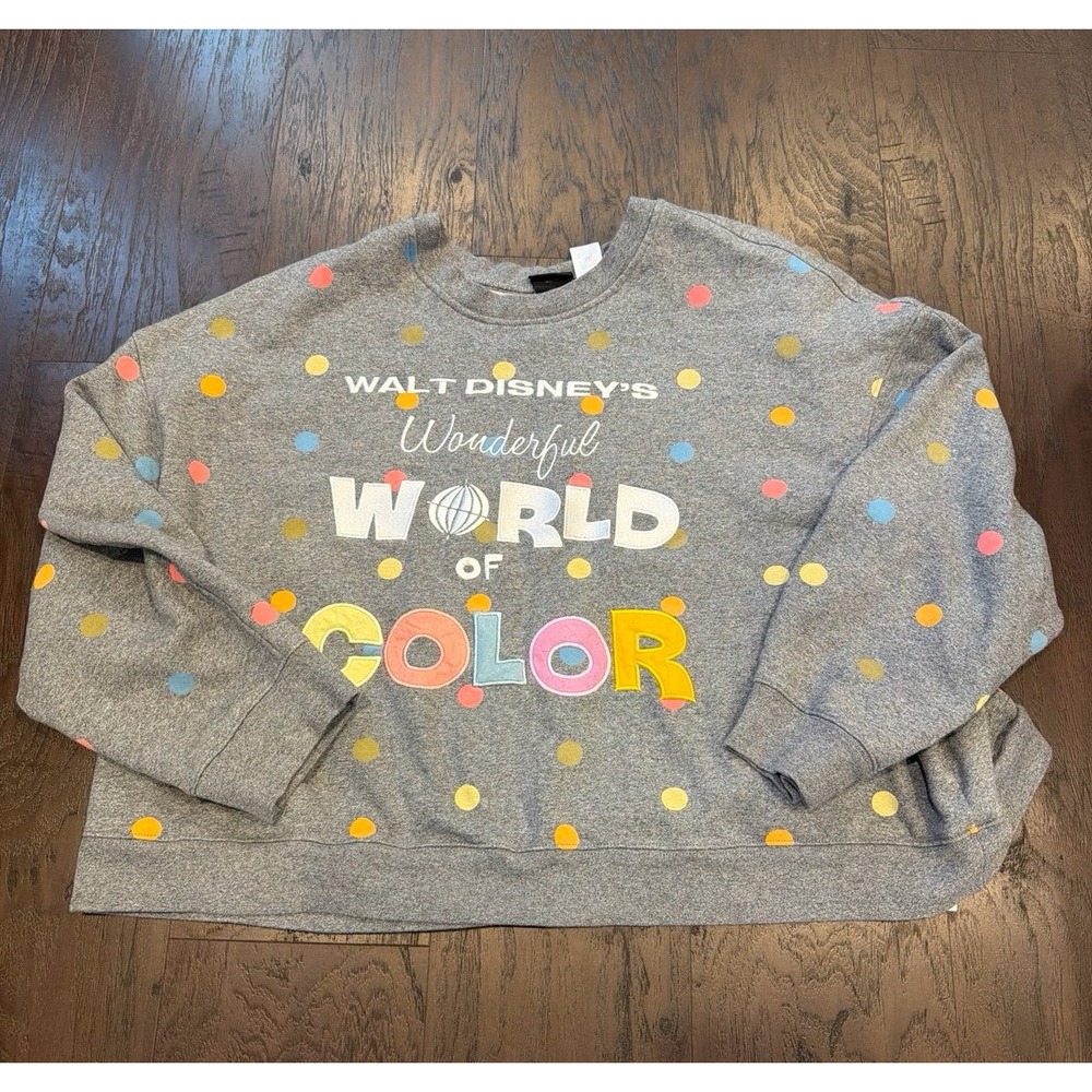Disney Wonderful World of Color Crewneck Womens Large